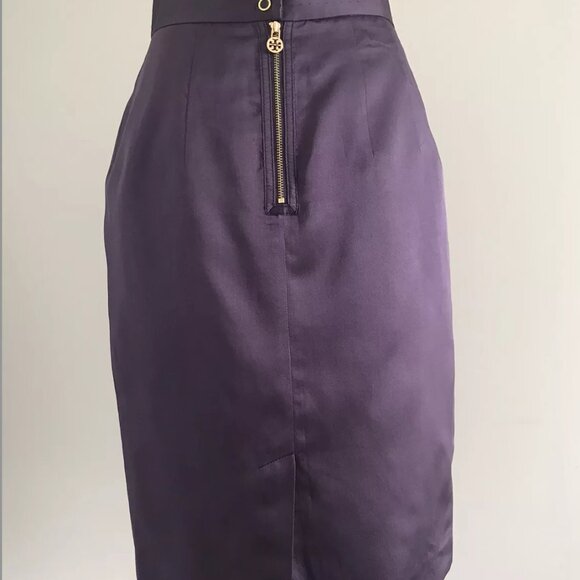 Tory Burch 100% silk high waste pencil skirt - Picture 3 of 7